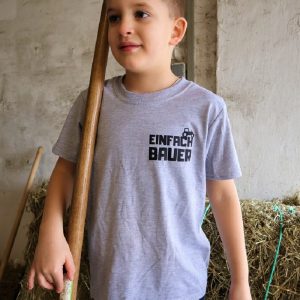 Die Einfach Bauer Kinder Shirts Grau Schwarz
